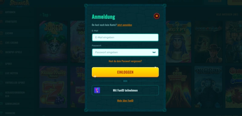 Spinanga Login